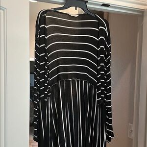 Striped Black and White Cardigan